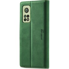 4U Sky Xiaomi Mi 10T 5g/mi 10T Pro 5g-Green Için Deri Cüzdan Standı Kapak Kasası (Yurt Dışından)