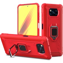 4U Sky Parmak Halkası Kickstand Telefon Kılıfı Tpu Koruyucu Kabuk Xiaomi Poco X3 Nfc/poco X3-Re (Yurt Dışından)