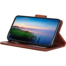 4U Sky Cüzdan Tasarımı Tam Koruma Nappa Doku Xiaomi Redmi K40/K40 PRO/K40 Pro+/mi 11I/POCO F3-Brown Için (Yurt Dışından)