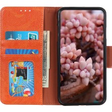 4U Sky Telefon Kabuğu Nappa Doku Xiaomi Poco X3 Nfc/x3-Orange Için Deri Deri Cüzdan Kılıfı (Yurt Dışından)