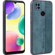 4U Sky Xiaomi Için Redmi 10A/REDMI 9c/redmi 9c Nfc Baskılı Desen Anti-Drop Telefon Kılıfı Pu Deri Kaplamalı Tpu Kapak Yeşili (Yurt Dışından)