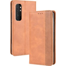 4U Sky Xiaomi Mi Note 10 Lite-Brown Için Otomatik Emik Retro Deri Kılıf (Yurt Dışından)