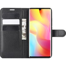 4U Sky Xiaomi Mi Note 10 Lite-Black Için Litchi Cilt Manyetik Deri Stand Kılıfı (Yurt Dışından)