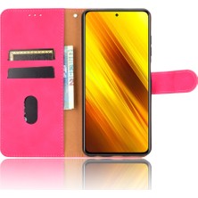 4U Sky Cilt Touch Koruyucu Cüzdan Stand Deri Deri Flip Case Xiaomi Poco X3 Nfc Alıcı Delik Rose ile (Yurt Dışından)