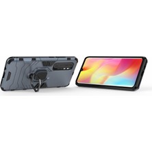 4U Sky Xiaomi Mi Için Ring Tutucu Kickstand Pc Tpu Kabuğu ile Note 10 Lite-Blue (Yurt Dışından)