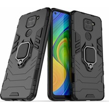 4U Sky Xiaomi Redmi Note 9/redmi 10X 4g-Black Için Ring Tutucu Kickstand Pc+Tpu Hibrid Kılıf Kapağı (Yurt Dışından)