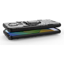 4U Sky Xiaomi Redmi Note 9/redmi 10X 4g-Black Için Ring Tutucu Kickstand Pc+Tpu Hibrid Kılıf Kapağı (Yurt Dışından)