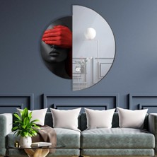 Nilisis Ayna Sanatsal Duvar Aynası, Tablo Detaylı Dekoratif Duvar Aynası 65x70 Cm