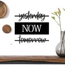 Emach Dizayn Yesterday Now Tomorrow Lazer Kesim Duvar Süsü Dekoratif