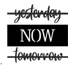 Emach Dizayn Yesterday Now Tomorrow Lazer Kesim Duvar Süsü Dekoratif