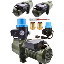 Jack Power Multi Jet 100 Metal Dişli Sistem Tam Bakır Sargılı 1.5hp Büyük Su Pompası 8mt Emiş Stx-1 Hp-Multijet