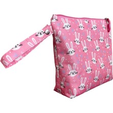 Atelier Bomonti Mami Kids Mini Wet&Dry Su Geçirmez Islak Kuru Kirli Temiz Plaj Havuz Kreş Fonksiyonel  Pembe Çanta