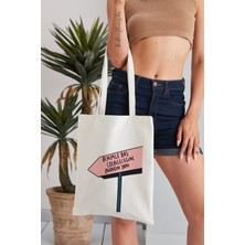 Elimin Ucunda Benimle Baş Edebileceğine Inandın Yani Model Baskılı Günlük Kullanım Özel Baskı Bez Omuz Çantası Hediyelik Tote Bag