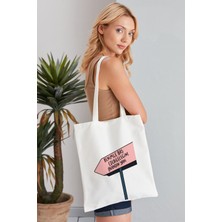 Elimin Ucunda Benimle Baş Edebileceğine Inandın Yani Model Baskılı Günlük Kullanım Özel Baskı Bez Omuz Çantası Hediyelik Tote Bag