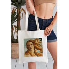 Elimin Ucunda Birth Of Venüs Botticelli Model Baskılı Günlük Kullanım Özel Baskı Bez Omuz Çantası Hediyelik Tote Bag