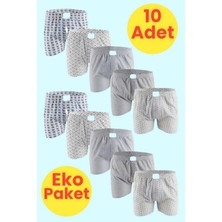 Trenderrs Erkek Paket 10'lu Emprime Boxer