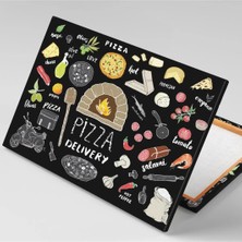 Pizza Menü Peynir Domates Parmesan Mutfak Restoran Cafe Lokanta Kanvas Tablo AR030163