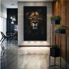  Ormanlar Kralı Asil Aslan Dekor Kanvas Tablo AR030231