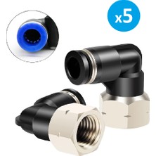 Skyce Pnömatik Dirsek Dişi Rekor 1/4X12 mm Paket 5 Adet