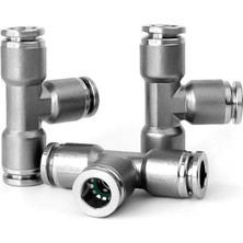 Skyce Pnömatik Metal Hortum Bağlantı T Nipel 12 mm