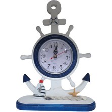 Hediye Sandalı Çapa Modelli Masa Saati, Deniz Temalı