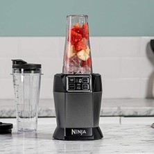 Ninja Auto-Iq [BN495EU] Mikser, 1000 W, 2 x 700 ml Bardak, Siyah/gümüş Blender, Tritan, 700 Mililitre Shark Ninja