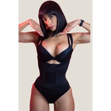 Tugba Korse Fitbody Siyah Renk Latex Korse