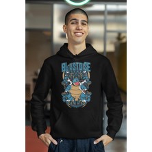 Fuddy Moda Blastoise Pokemon Baskılı Kapüşonlu Sweatshirt, Unisex Oversize Pokemon Baskılı Hoodie
