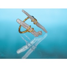 Flechazo Jewelry Minimalist Stick Incili Ayarlanabilir Yüzük