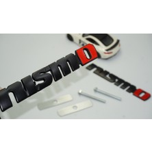Dk Nissan Nismo Siyah Kırmızı Bagaj ve Ön Panjur Logo Arma Amblem Seti