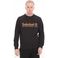 Timberland TB0A65DD0011 Timberland Embroidery Logo Brush Back Crew Neck Erkek