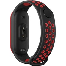 Techmaster Xiaomi Mi Band 5 Mi Band 6 Mi Band 7 Tme Delikli Spor Silikon Kordon Kayış