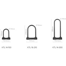 Kovıx KTL14-300BK Alarmlı U Kilit