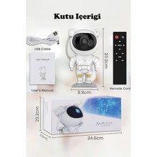 Mobee Astronot Projektör Gece Masa Lambası Gökyüzü Star Projeksiyon Kumandalı Samanyolu Aydınlatma