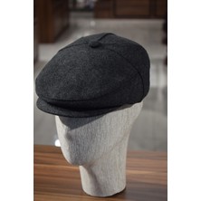 Shopiolog Düğmeli Klasik Kasket Kaşe Kışlık