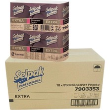 Selpak Extra Masaüstü Dispenser Peçete - 250 Adetlik 18 Paket / Koli