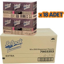 Selpak Extra Masaüstü Dispenser Peçete - 250 Adetlik 18 Paket / Koli