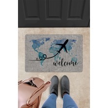 Evaşk Kapı Önü Paspası Vinil Kaymaz Tabanlı