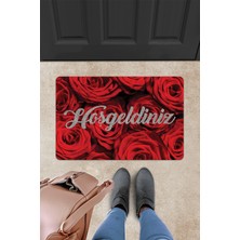 Evaşk Kapı Önü Paspası Vinil Kaymaz Tabanlı