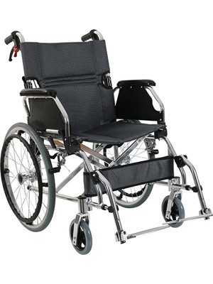 Pambukcuk Frenli Aliminyum Transfer Sandalyesi Tekerlekli Sandalye Refakatçi Sandalyesi G605