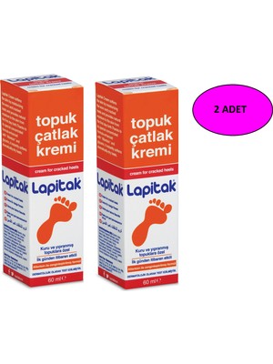 Lapitak Topuk Çatlak Kremi Yoğun Nemlendirici Etki 60 ml 2 Adet Ekonomik Paket