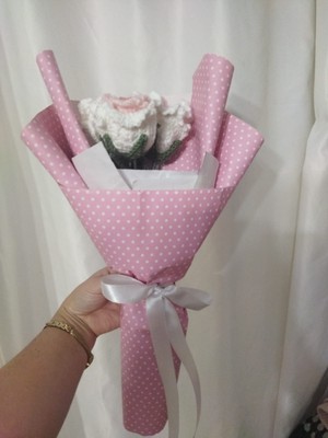 Ponçik Atölyem Örgü Gül Buketi