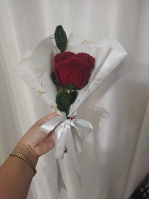 Ponçik Atölyem Örgü Gül Buketi