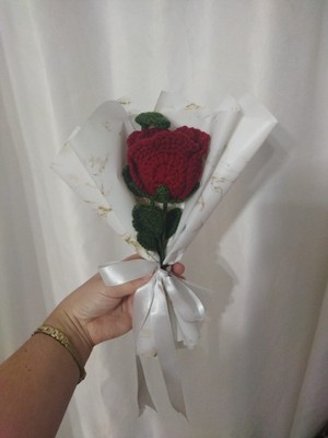 Ponçik Atölyem Örgü Gül Buketi