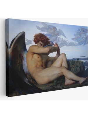 Doğal Tercih Alexandre Cabanel Fallen Angel's Eyes Kanvas Duvar Sanatı, Klasik Sanat TABLO-5385