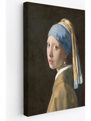 Doğal Tercih Inci Küpeli Kız Kanvas Tablo, Ressam Johannes Vermeer -4969