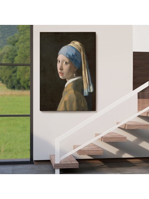 Doğal Tercih Inci Küpeli Kız Kanvas Tablo, Ressam Johannes Vermeer -4969