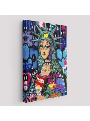 Doğal Tercih Mona Lisa Grafitti Pop Art Duvar TABLOSU -6216