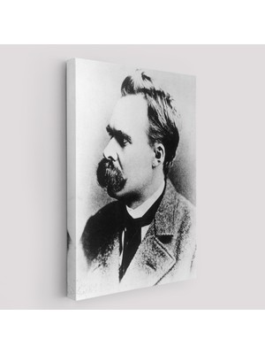 Doğal Tercih Friedrich Nietzsche Siyah Beyaz Dekoratif Kanvas TABLO-5963