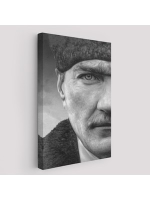 Doğal Tercih Mustafa Kemal Atatürk Siyah Beyaz TABLOSU-6303